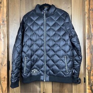 Jack Daniels Patagonia Diamond Quilted Down Puffer Bomber Jacket Size XL